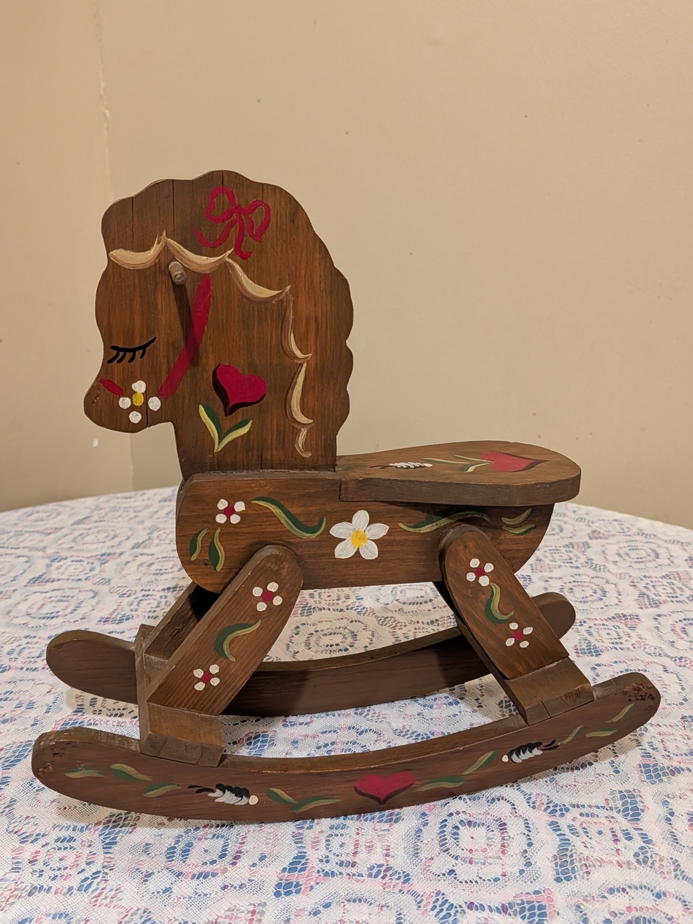 Vintage Hand Painted Rocking Horse